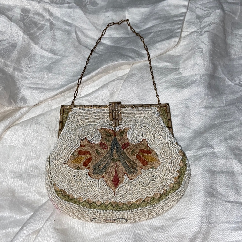 Vintage unique Longchamps Beaded/Embroidered Purse